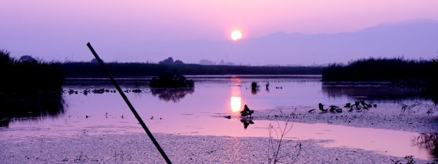 海と夕日